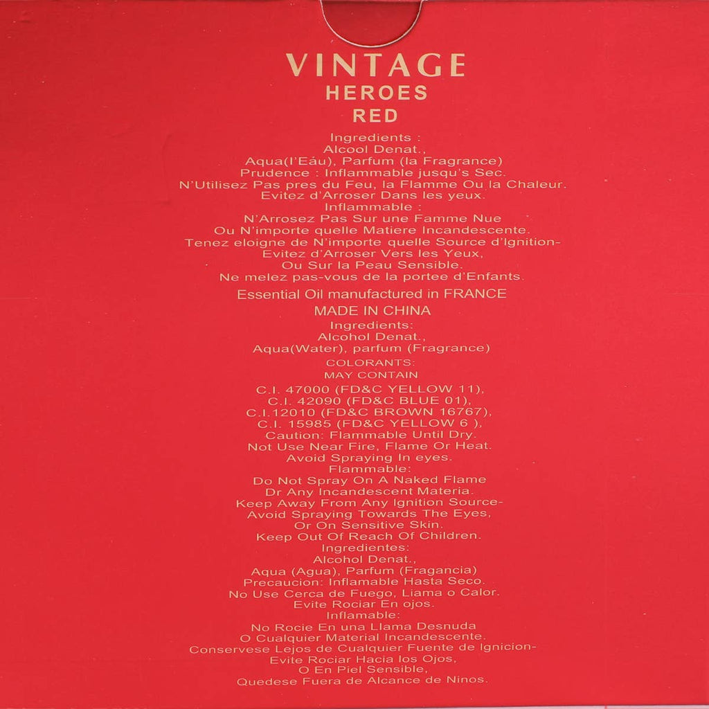 Vintage Heroes Red Perfume for Men 100ml